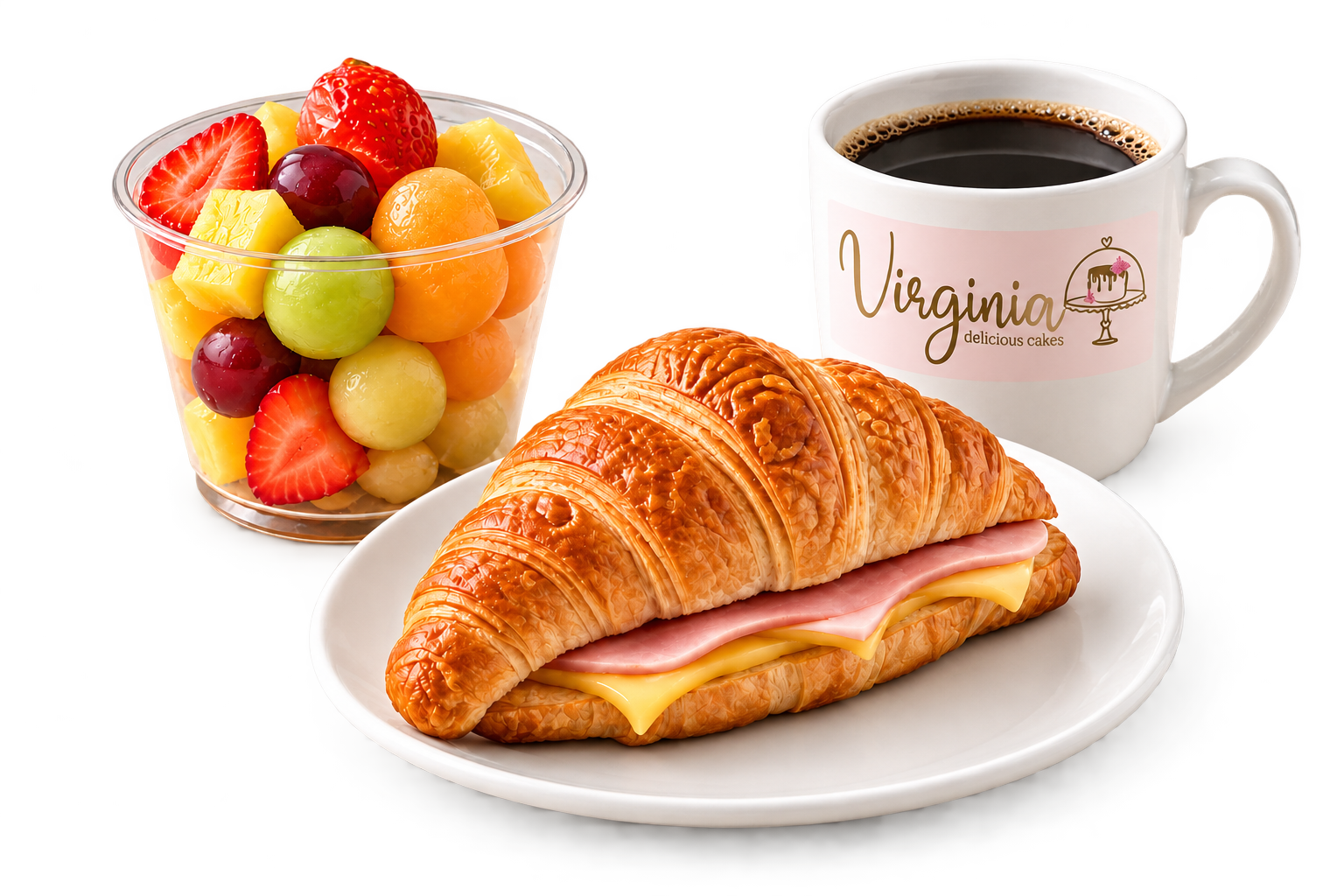 Desayuno con café y fruta